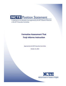 NCTE position statement formative assessment